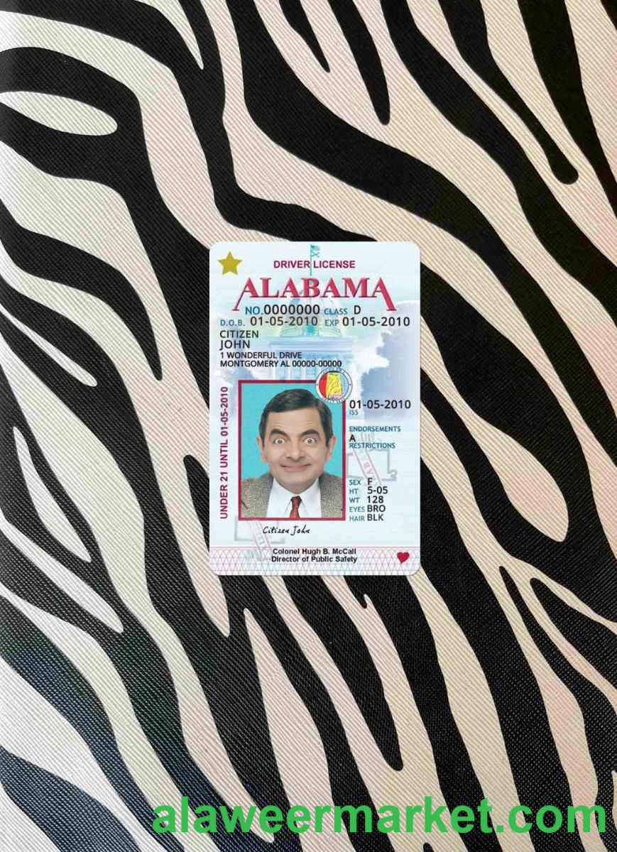 USA Alabama driving license under 21 photolook FRONT